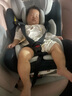 貝蒂樂(lè )（happybe）兒童安全座椅汽車(chē)用0-12歲嬰兒寶寶360度旋轉車(chē)載座椅ISOFIX接口 灰藍色（鋼骨架+可躺睡調節） 曬單實(shí)拍圖