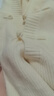 茵曼（INMAN）2025秋冬女裝新款可翻可立盤(pán)扣領(lǐng)毛衣季簡(jiǎn)約百搭長(cháng)袖寬松針織衫 珍珠白 XL 曬單實(shí)拍圖