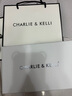 CHARLIE&KELLI CK品牌包包女包鱷魚紋附件包零錢包女士2025新款錢包卡包手拿包 淺灰色 曬單實(shí)拍圖