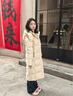 羽淘長(zhǎng)款羽絨服女2025新款時(shí)尚加厚保暖羽絨外套中長(zhǎng)款過(guò)膝極寒防寒服 米白色 S 【建議100-115斤】 曬單實(shí)拍圖