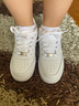 耐克NIKE七夕情人節禮物女大童空軍一號AF1運動(dòng)鞋 DH2920-111白36.5 曬單實(shí)拍圖