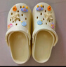 名創(chuàng)優(yōu)品（MINISO）洞洞鞋男女夏季外穿涼鞋防滑厚底踩屎感包頭涼拖鞋 卡其+海洋星星 曬單實拍圖