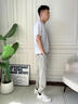 JASONWOOD輕奢運動(dòng)褲男新款2025寬松休閑跑步長(cháng)褲簡(jiǎn)約褲子男2323淺灰色  薄款 [官方正品]XL [順豐空運] 曬單實(shí)拍圖