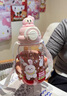 森森貓兒童水杯女孩可愛上學(xué)專用吸管杯帶背帶小學(xué)生幼兒園防摔水壺杯子 卡通吸管粉650毫升+杯刷3d貼 曬單實(shí)拍圖