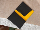 COGURE真皮日式護照包證件包多功能護照夾男士女士卡包高端送禮 黑色+黃色 曬單實(shí)拍圖