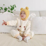 迪士尼（Disney）嬰兒衣服春秋冬新款連體衣棉保暖六個(gè)月寶寶秋裝女寶夾棉睡衣秋 草莓公主 73cm 曬單實(shí)拍圖