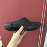 卡賓洞洞鞋男夏季新款3D打印套腳拖鞋百搭外穿涼拖鞋男輕便防滑沙灘鞋 黑色 40 曬單實(shí)拍圖