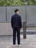 哈吉斯（HAZZYS）男裝 秋款外套【空氣層面料】棒球領(lǐng)夾克男ASVZU0BDX46 藏青色NV L (175/96A 48) 曬單實(shí)拍圖