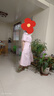 梵希蔓法式優(yōu)雅粉色連衣裙女夏季新款氣質(zhì)顯瘦泡泡袖中長(cháng)裙 晨霧粉 M 曬單實(shí)拍圖