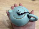 陶立方 汝窯開片茶壺陶瓷茶具泡茶壺功夫茶具茶器汝瓷過濾倒把西施壺 天青色 曬單實拍圖