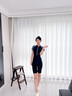 貴人鳥(niǎo)泳衣女士2025新款爆款保守連體平角游泳衣女士溫泉專(zhuān)用泳裝 黑白 【專(zhuān)業(yè)泳衣-防曬速干】 2XL 【建議160-175cm120-130斤】 曬單實(shí)拍圖
