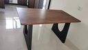 實(shí)木餐桌胡桃木色客廳大長(cháng)書(shū)桌工作臺大板餐書(shū)桌一體會(huì )議辦公桌 1.8米桌+4張昌迪加爾椅 曬單實(shí)拍圖