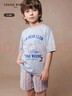 Teenie Weenie Kids小熊童裝24夏季款男童度假風(fēng)純棉圓領(lǐng)印花T恤 藍(lán)色花灰 110 cm 曬單實(shí)拍圖