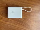 小米（MI）自帶線充電寶10000 33W 移動(dòng)電源 小巧便攜可上飛機(jī) 口袋隨行 適用小米華為榮耀手機(jī)平板充電 小米自帶線充電寶10000 33W  淺咖色 曬單實(shí)拍圖