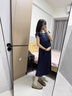 朗茵孕婦連衣裙2025新款潮媽孕期穿搭法式寬松純棉長裙夏季孕婦裙 深灰色 [慵懶隨性. 舒適至上] XL建議130-145斤 曬單實(shí)拍圖