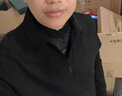 PITC輕奢男V領(lǐng)假l兩件加厚毛衣翻領(lǐng)上衣時(shí)尚保暖打底衫外套冬 黑色 XL 曬單實(shí)拍圖