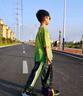G.duck童裝男童夏裝套裝24新款兒童衣服中大童短袖套裝運動(dòng)兩件套男孩潮 綠色長(cháng)褲套裝gesoqmk 160 尺碼13~14歲【150-160cm】cm 曬單實(shí)拍圖