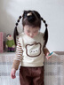 幼歌（YOUGE）嬰幼兒秋季新款萌趣動(dòng)物舒適柔軟馬甲寶寶卡通全棉背心 淺杏 90 cm 曬單實(shí)拍圖