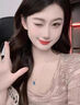紀詩哲鉑白金PT950項鏈女藍托帕石3克拉吊墜七夕情人節(jié)生日禮物送女友 鉑金950閃O鏈+3克拉托帕石吊墜 曬單實拍圖