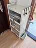 摩霄鞋柜家用門(mén)口玄關(guān)柜鋼制多層收納柜子 白色三門(mén)七層長(cháng)500 曬單實(shí)拍圖