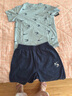 NIKE3BRAND 耐克吸濕透氣短T+短褲2件套25年夏季男女童滿印彈力套裝 曬單實拍圖
