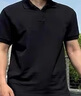 GXG男裝醋酸涼感刺繡polo衫男商務(wù)休閑 黑色 175/L 曬單實(shí)拍圖