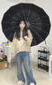 TTK全自動德國超大雨傘加大加固加厚傘女男士折疊大號三人抗風(fēng)暴專用 酷黑色【傘下140cm+自動防回彈】 曬單實拍圖