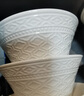 瑪戈隆特 事事如意餐具純白浮雕骨瓷餐盤整套散件組合 12.5CM*6.5CM飯碗 1頭 曬單實拍圖