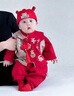 G.DUCKKIDS小黃鴨嬰兒連體衣春秋中國(guó)風(fēng)新生兒衣服滿月百天男女寶寶周歲禮服 紅色連體衣 66cm 66碼0-3月建議寶寶4-6公斤 曬單實(shí)拍圖