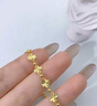 中國黃金（CHINA GOLD）四葉草黃金手鏈女足金幸運草手飾轉運首飾節日生日禮物送老婆女友 【品牌禮盒】四葉草手鏈 約3.9g 曬單實(shí)拍圖