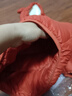 巴拉巴拉童裝兒童羽絨服寶寶女童男童2025冬裝新款嬰兒外套保暖上衣萌趣 紅色小南瓜61003-白鴨絨 100 （充絨量81g 適合2-3歲） 曬單實(shí)拍圖