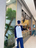 名創(chuàng)優(yōu)品（MINISO）撞色長袖T恤男春秋季圓領(lǐng)純棉打底衫青少年個性簡約笑臉印花體恤 藏青(m期待微笑胸標) L /175(30天質(zhì)量問題全額退) 曬單實拍圖