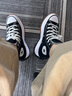 匡威（Converse）官方 Run Star Hike高幫帆布流星厚底鞋黑色166800C 166800C/黑色 39 曬單實(shí)拍圖