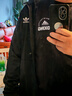 adidas經(jīng)典復(fù)古三條紋雙拉鏈寬松夾克外套男女春季阿迪達(dá)斯三葉草   黑色   XL 曬單實(shí)拍圖