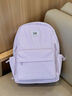 Lee書(shū)包女初中高中大學(xué)生雙肩包男通勤百搭電腦包輕便出游旅行包背包 淺紫【加厚加寬肩帶 久背不勒肩】 曬單實(shí)拍圖