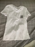 方領(lǐng)打底衫女夏季新款灰色短袖t恤大領(lǐng)口內(nèi)搭正肩純棉顯瘦上衣服 白色 L 曬單實拍圖