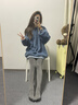 優(yōu)棵樹打底褲女秋冬高腰收腹提臀棉褲加絨加厚保暖褲不掉檔光腿神器 灰色 連腳【260g/-10°c-15°c】 均碼 【155-175cm/180-150斤可穿】 曬單實拍圖