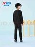 特步（XTEP）兒童童裝百搭簡(jiǎn)約校園圓領(lǐng)隨心配長(zhǎng)袖針織套裝 正黑色 170cm 曬單實(shí)拍圖