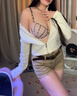 B·W FOREST維密法式蕾絲性感內(nèi)衣薄款女夏胸罩純欲風(fēng)胸衣軟鋼圈文胸套裝 黑色 80D 配L碼內(nèi)褲 曬單實拍圖