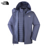 The North Face北面沖鋒衣男棉服內膽三合一秋冬外套8FHW 暮光紫/BTR XL 曬單實(shí)拍圖