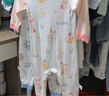 婧麒（JOYNCLEON）嬰兒睡袋春秋款純棉兒童寶寶睡衣防踢被一體睡袍 綠 90 Jsd176018 曬單實拍圖