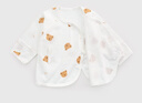 貝瑞加（Babyprints）嬰兒半背衣2件裝長(cháng)袖純棉寶寶上衣護肚和尚服家居內衣 兔子黃點(diǎn)52 曬單實(shí)拍圖