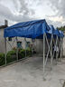 悅風(fēng)定制大型推拉雨棚活動(dòng)伸縮夜宵大排檔篷停車(chē)遮陽(yáng)擋風(fēng)戶(hù)外移動(dòng)倉庫 篷布默認綠色（紅藍灰白可選） 拉伸5-入口3-柱高2.5米 曬單實(shí)拍圖