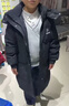 鴨鴨男女中大童中長款羽絨服兒童學(xué)生版寬松上衣時(shí)尚外套反季清倉-TZ 黑色 150 建議高145-155cm重75-90斤 曬單實(shí)拍圖