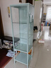 宜家（IKEA）RUDSTA魯德斯塔儲物柜客廳展示柜玻璃柜手辦墻角收納柜 淺青綠色42x37x155cm 曬單實(shí)拍圖