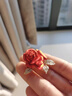 贏(yíng)夫人（Mrs win）2026新款紅玫瑰氣質(zhì)胸針女西裝配飾別針花朵胸花大氣衣飾 金色紅玫瑰 A26-205 曬單實(shí)拍圖