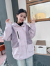 WVD美國品牌薄款風(fēng)衣外套2025新款洋氣大童女裝春季兒童春秋工裝上衣紫色150 CM 曬單實(shí)拍圖
