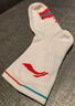 李寧（LI-NING）羽毛球襪中筒男款毛巾襪吸濕排汗運動襪AWSU083-3白紅25-28CM一雙 曬單實拍圖