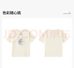 笛莎童裝女童2024夏季新款女孩國風(fēng)立體金線刺繡花朵盤扣圓領(lǐng)短袖T恤 米白 160 曬單實(shí)拍圖