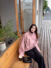 RHUDE FOG品牌女裝皮衣短外套女2025春秋新款時(shí)尚高級感休閑通勤寬松設計感 皮粉色 M 曬單實(shí)拍圖